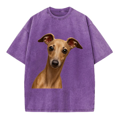 Italian Greyhound  - Vintage T-shirt - Purple