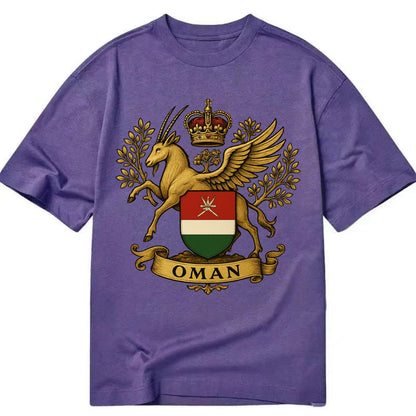 Oman Heritage Badge  - Classic T-shirt - Purple