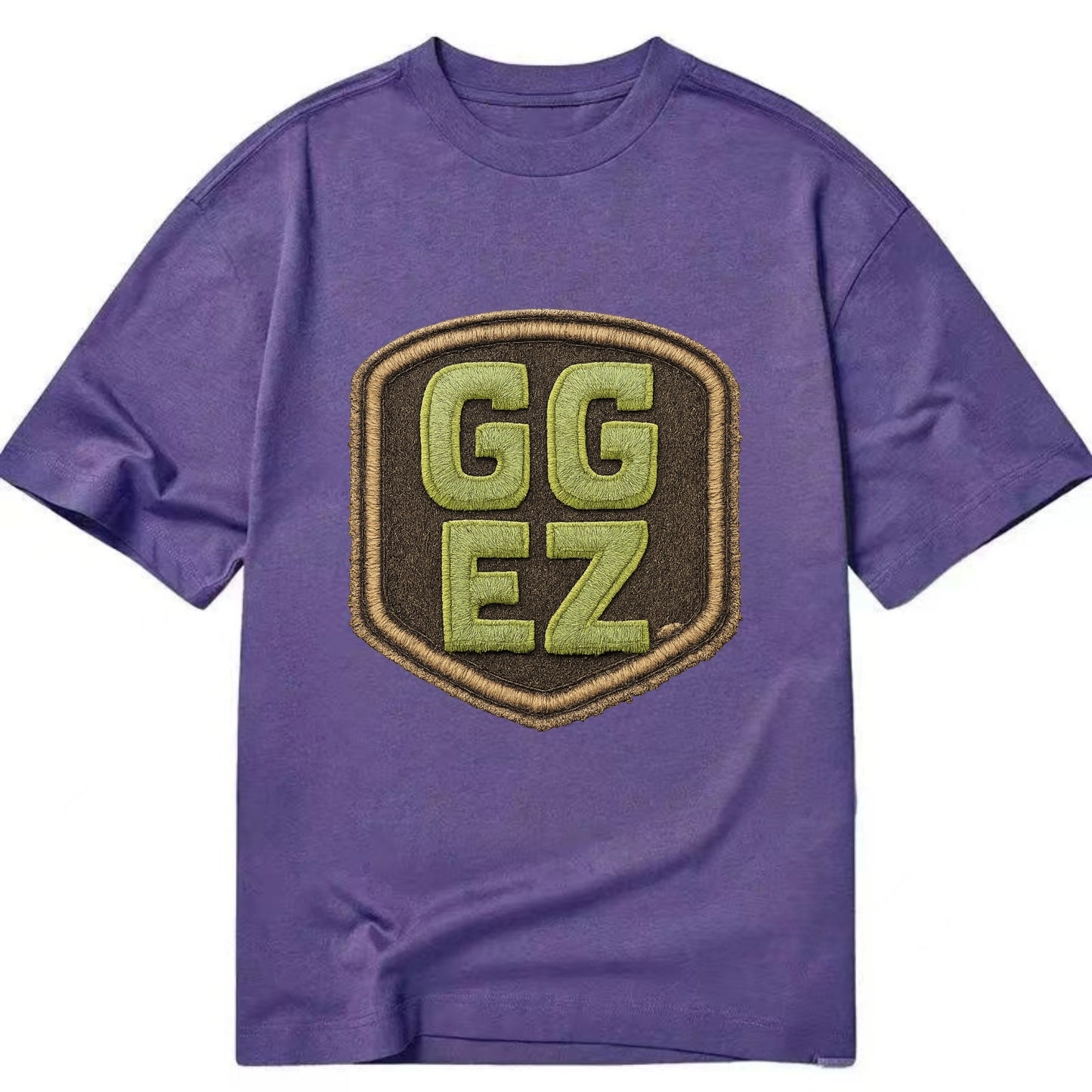GG EZ - victory text in neon green , easy win - Classic T-shirt - Purple