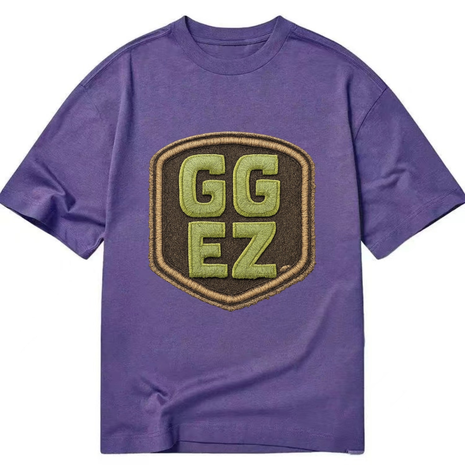 GG EZ - victory text in neon green , easy win - Classic T-shirt - Purple