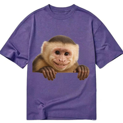 Capuchin Monkey  - Classic T-shirt - Purple