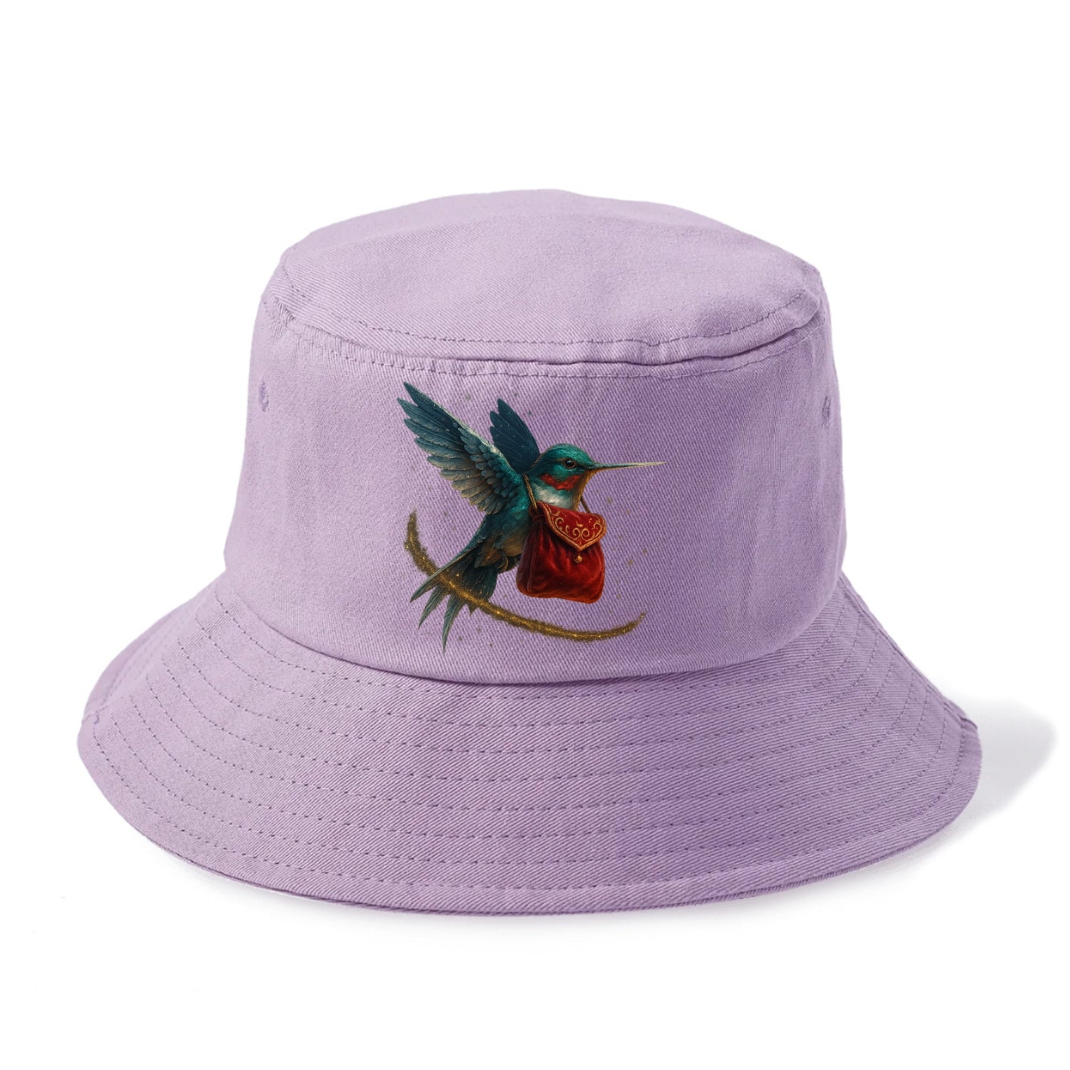 Frostbite Hummingbird Courier  - Bucket Hat - Purple