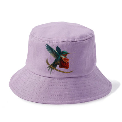 Frostbite Hummingbird Courier  - Bucket Hat - Purple