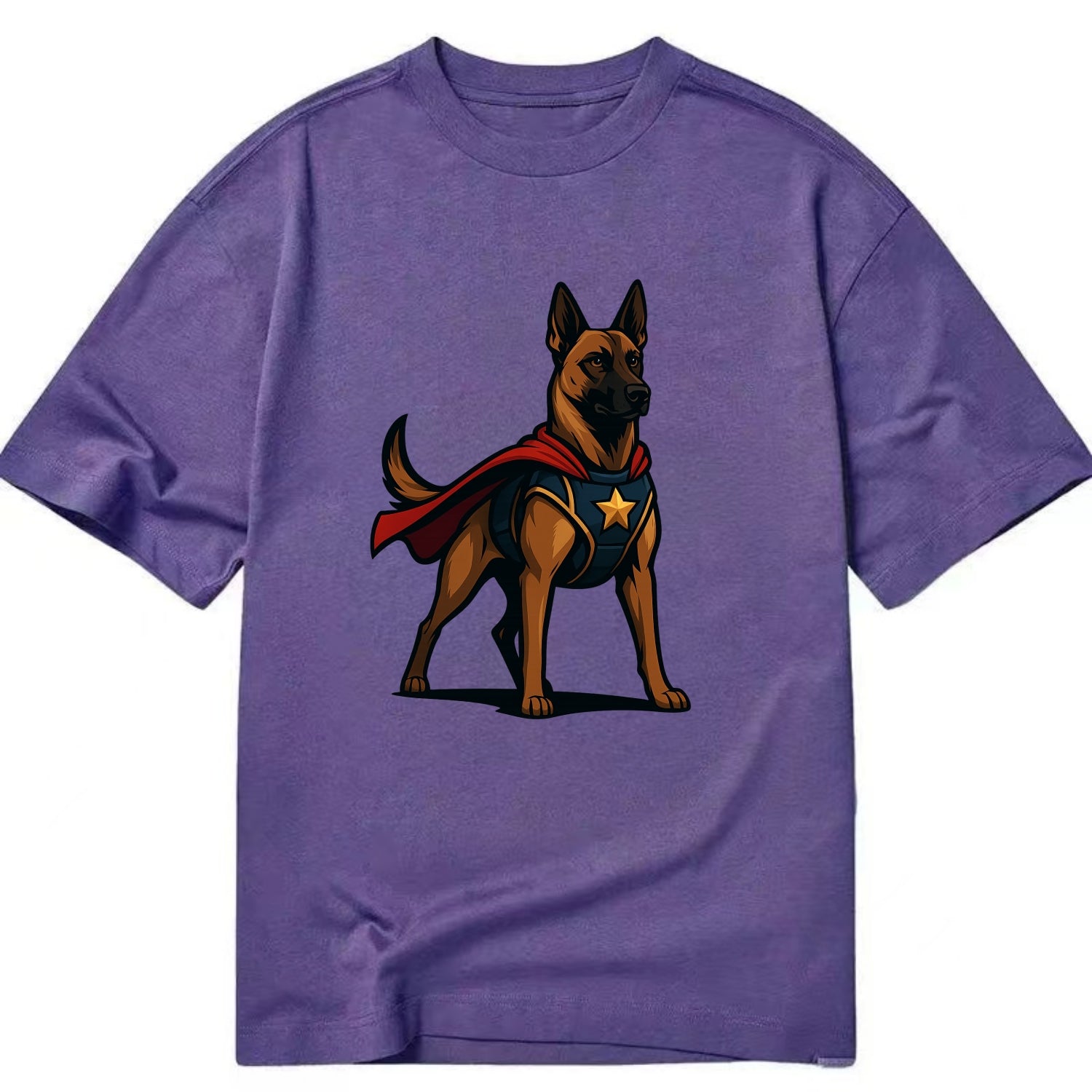 Belgian Malinois Guardian Hero  - Classic T-shirt - Purple