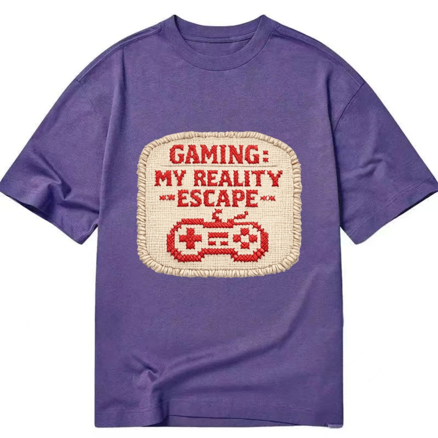 GAMING: MY REALITY ESCAPE - red game escape - red - gaming reality escape - Classic T-shirt - Purple