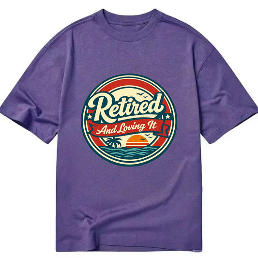 Carefree Retirement Emblem - Classic T-shirt - Purple