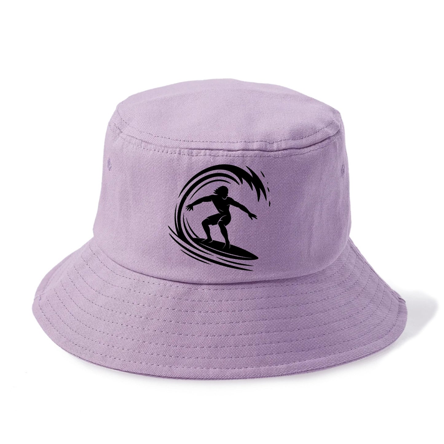 Hawaiian surfer riding big wave - Bucket Hat - Purple