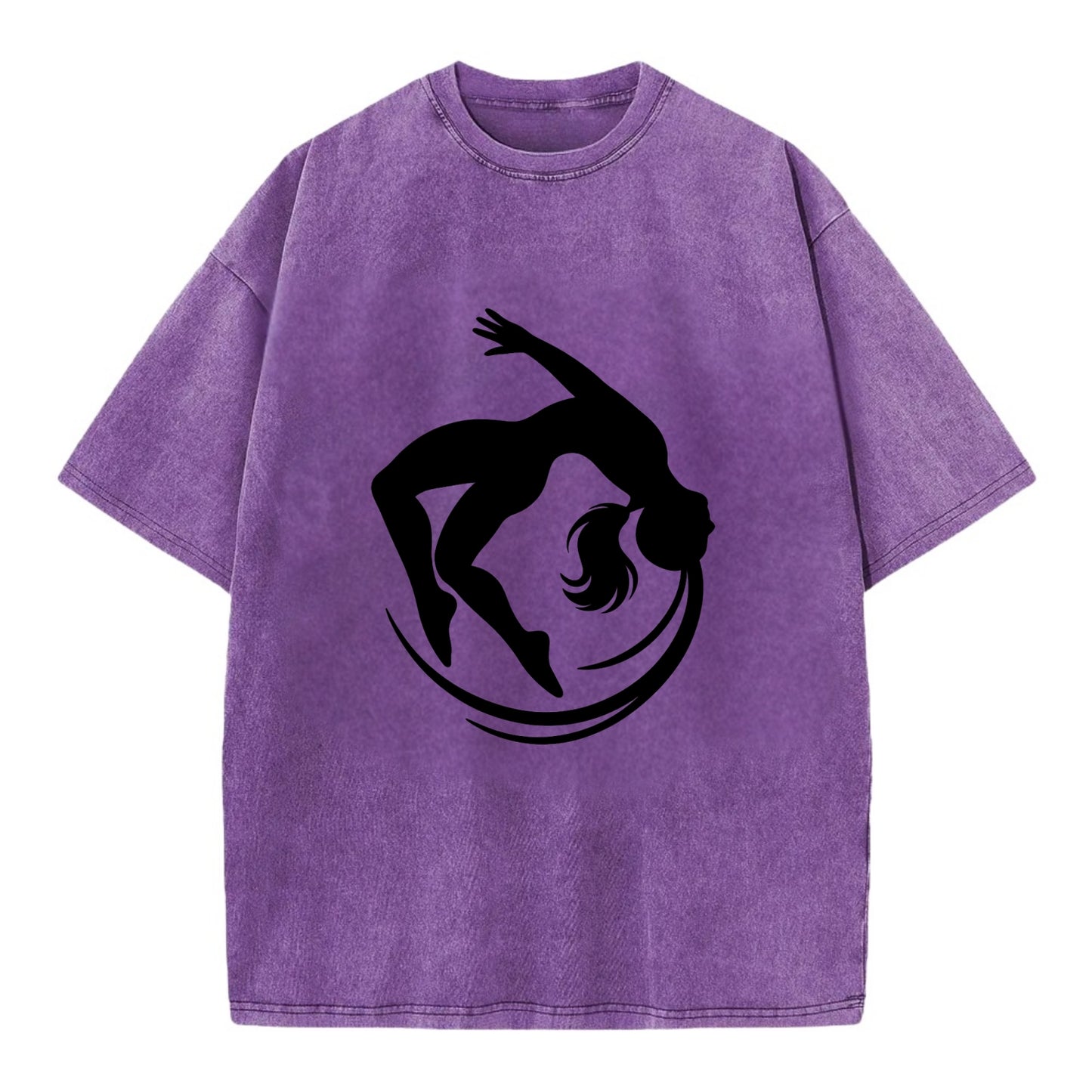 Gymnast mid-backflip rotation - Vintage T-shirt - Purple