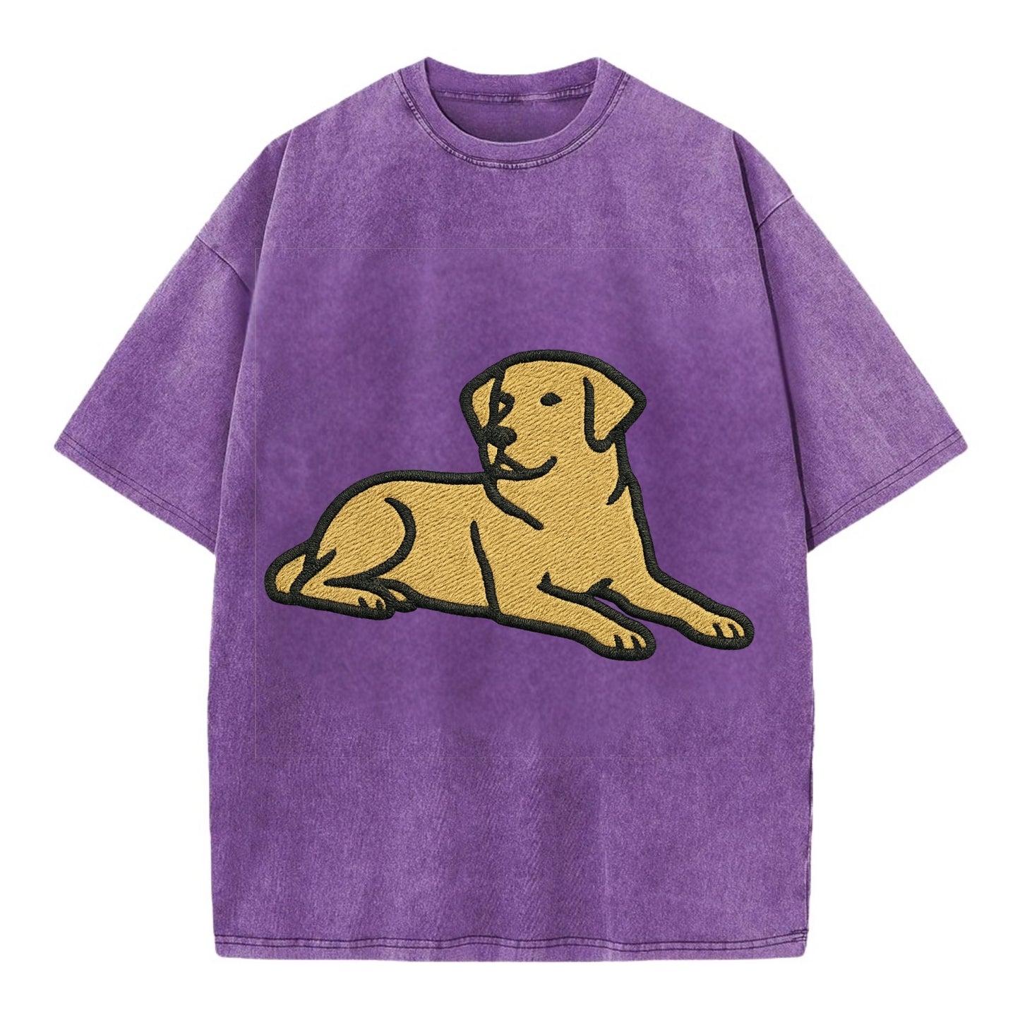 Labrador Retriever - Yellow lab relaxed Vintage T-shirt - Purple