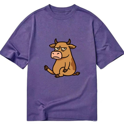 The Cow Judging Silently - Classic T-shirt - Purple