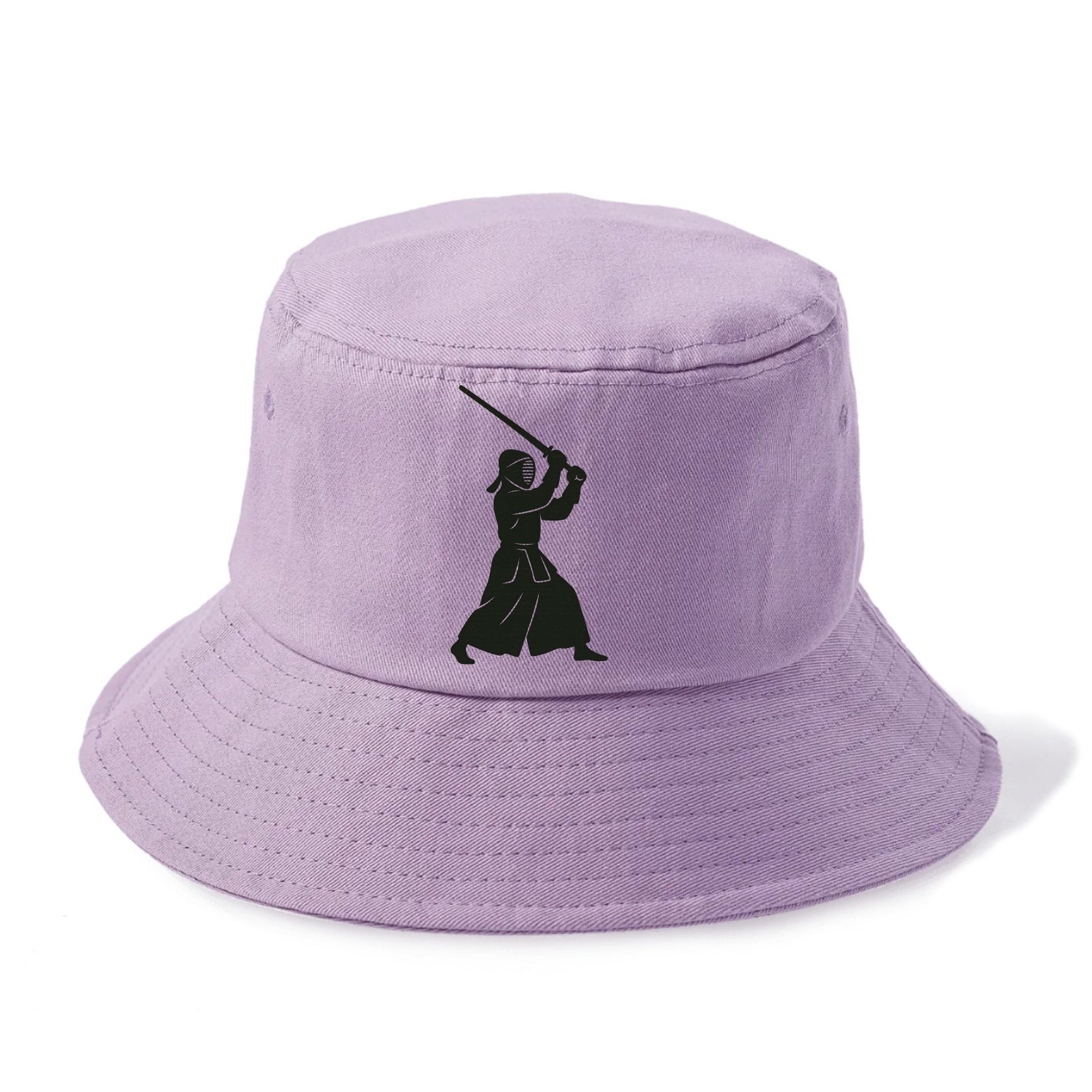 Kendo swordsman in striking stance - Bucket Hat - Purple