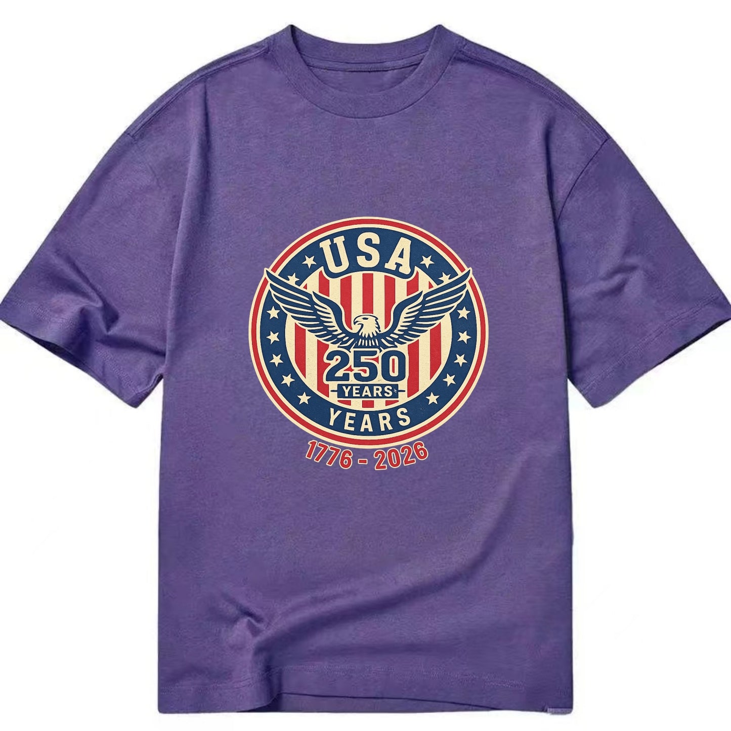 Usa 250 Years Eagle Seal - Classic T-shirt - Purple