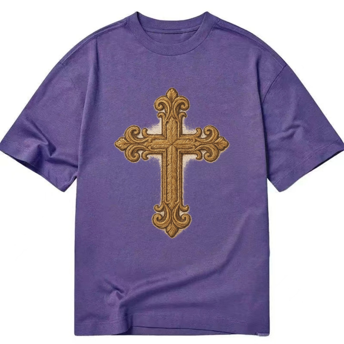 Baroque Cross  - Classic T-shirt - Purple