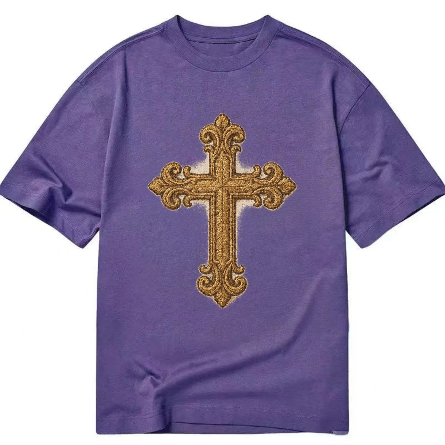 Baroque Cross  - Classic T-shirt - Purple