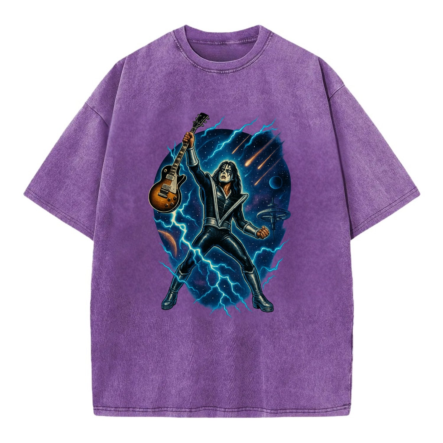 Ace Frehley Cosmic Solo - Vintage T-shirt - Purple