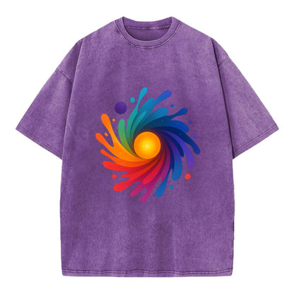 Big Bang Palette - Explosion of paint co - Vintage T-shirt - Purple