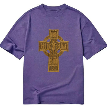 Monasterboice Cross - Classic T-shirt - Purple
