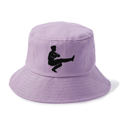 Russian Cossack dancer squat kick - Bucket Hat - Purple