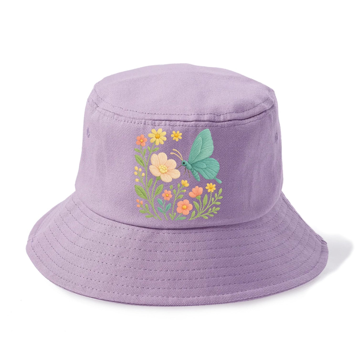 Mint Night Butterfly - Bucket Hat - Purple