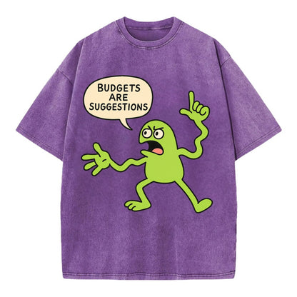 BUDGETS ARE SUGGESTIONS | Rebellious calculator - Vintage T-shirt - Purple