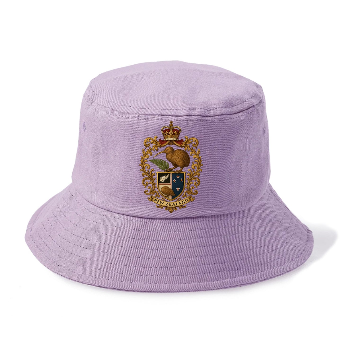 New Zealand Kiwi Emblem  - Bucket Hat - Purple
