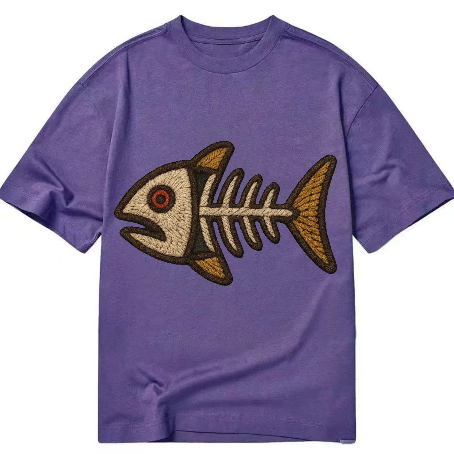 Fish Skeleton  - Classic T-shirt - Purple