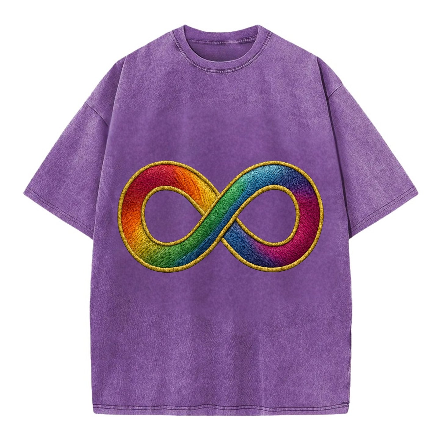 Infinity Symbol  - Vintage T-shirt - Purple