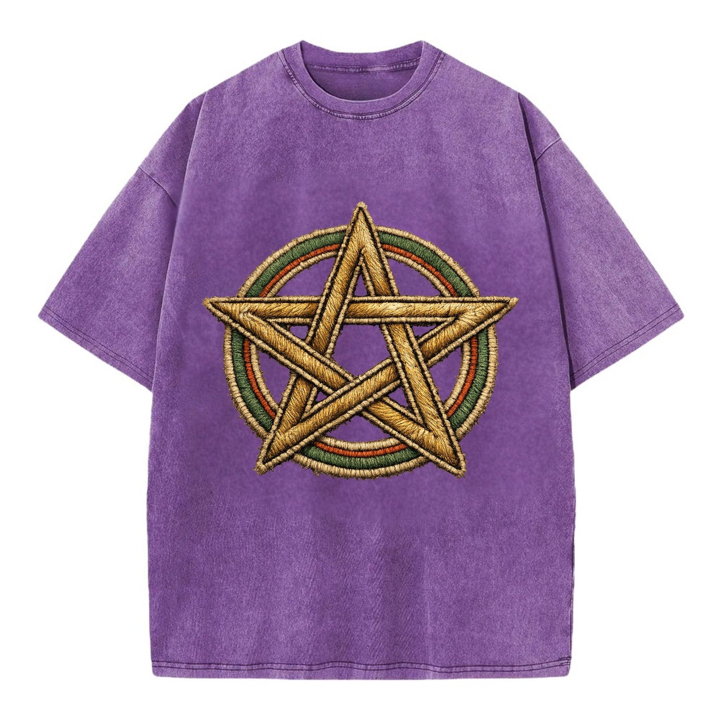 Pentacle Knot - Vintage T-shirt - Purple