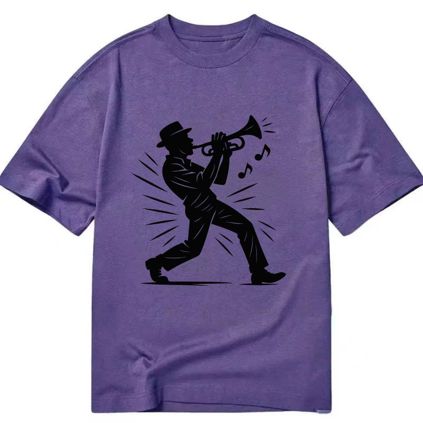New Orleans jazz musician street corner - Classic T-shirt - Purple