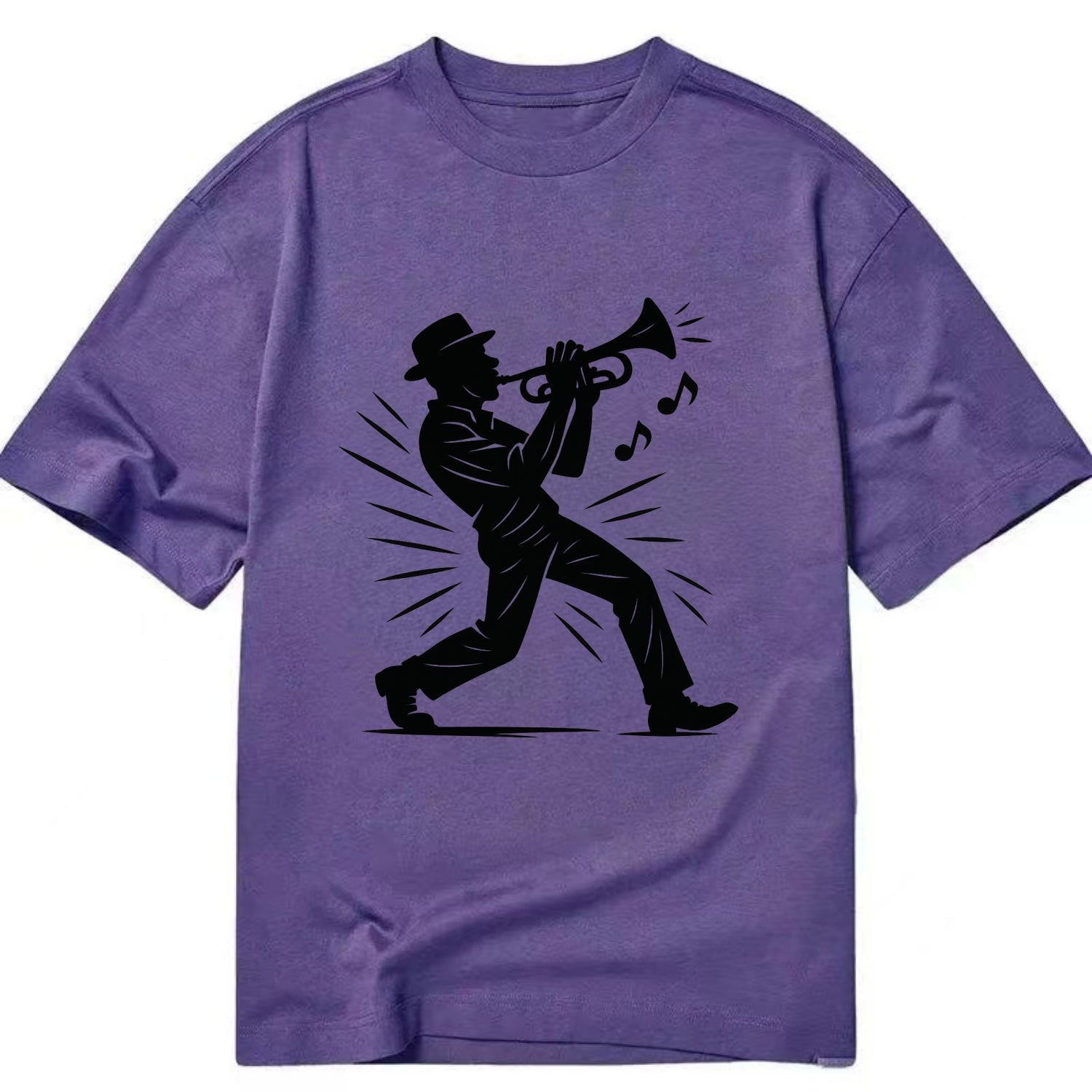 New Orleans jazz musician street corner - Classic T-shirt - Purple