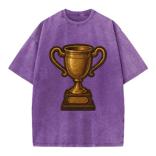 Trophy Cup  - Vintage T-shirt - Purple