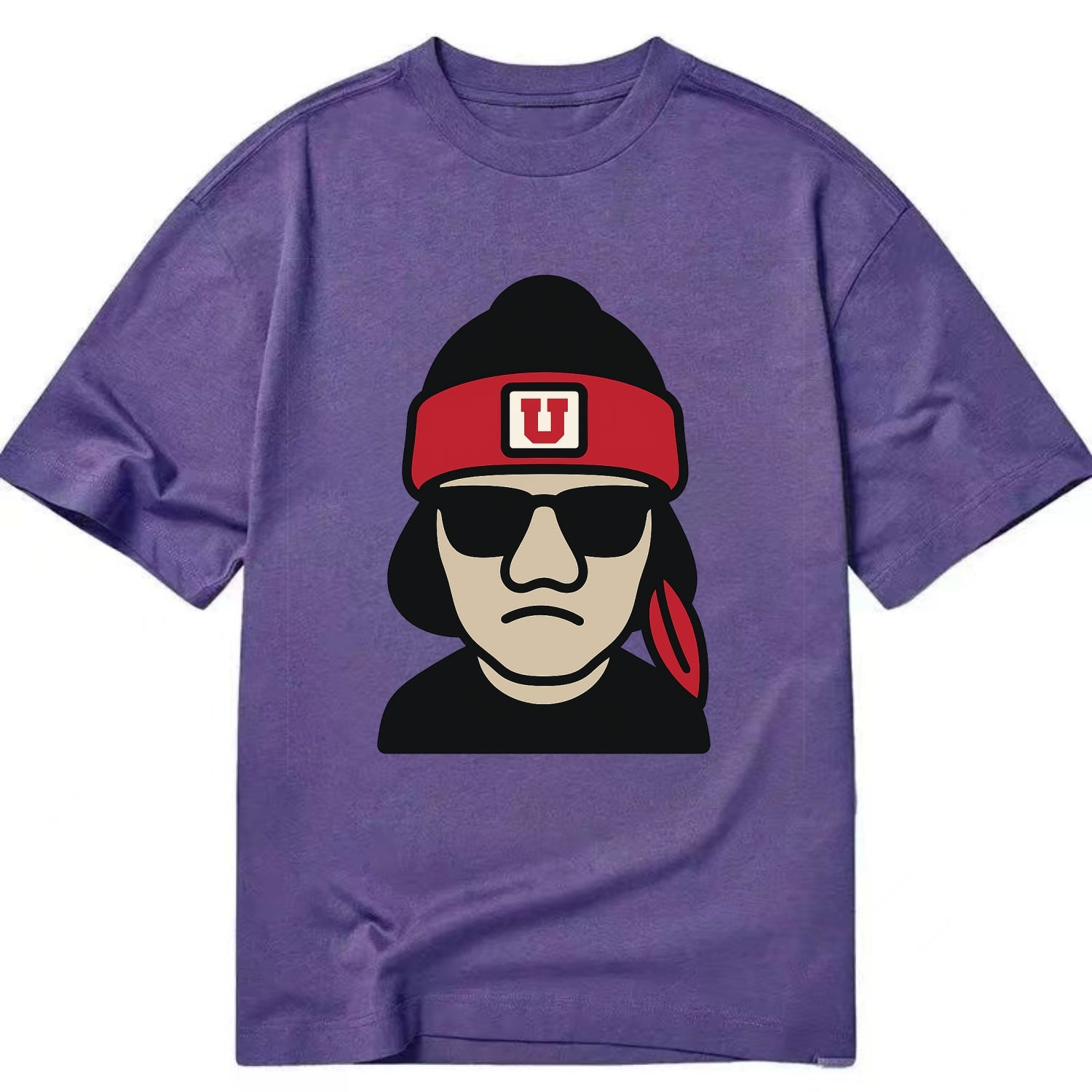 Salt Lake Ute wearing Utah beanie with U patch - Classic T-shirt - Purple
