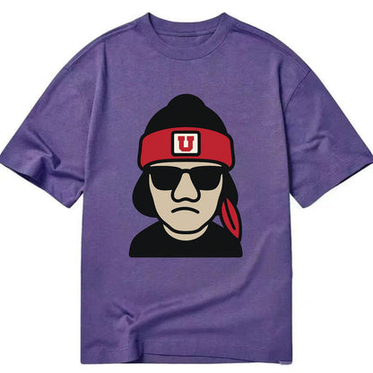 Salt Lake Ute wearing Utah beanie with U patch - Classic T-shirt - Purple