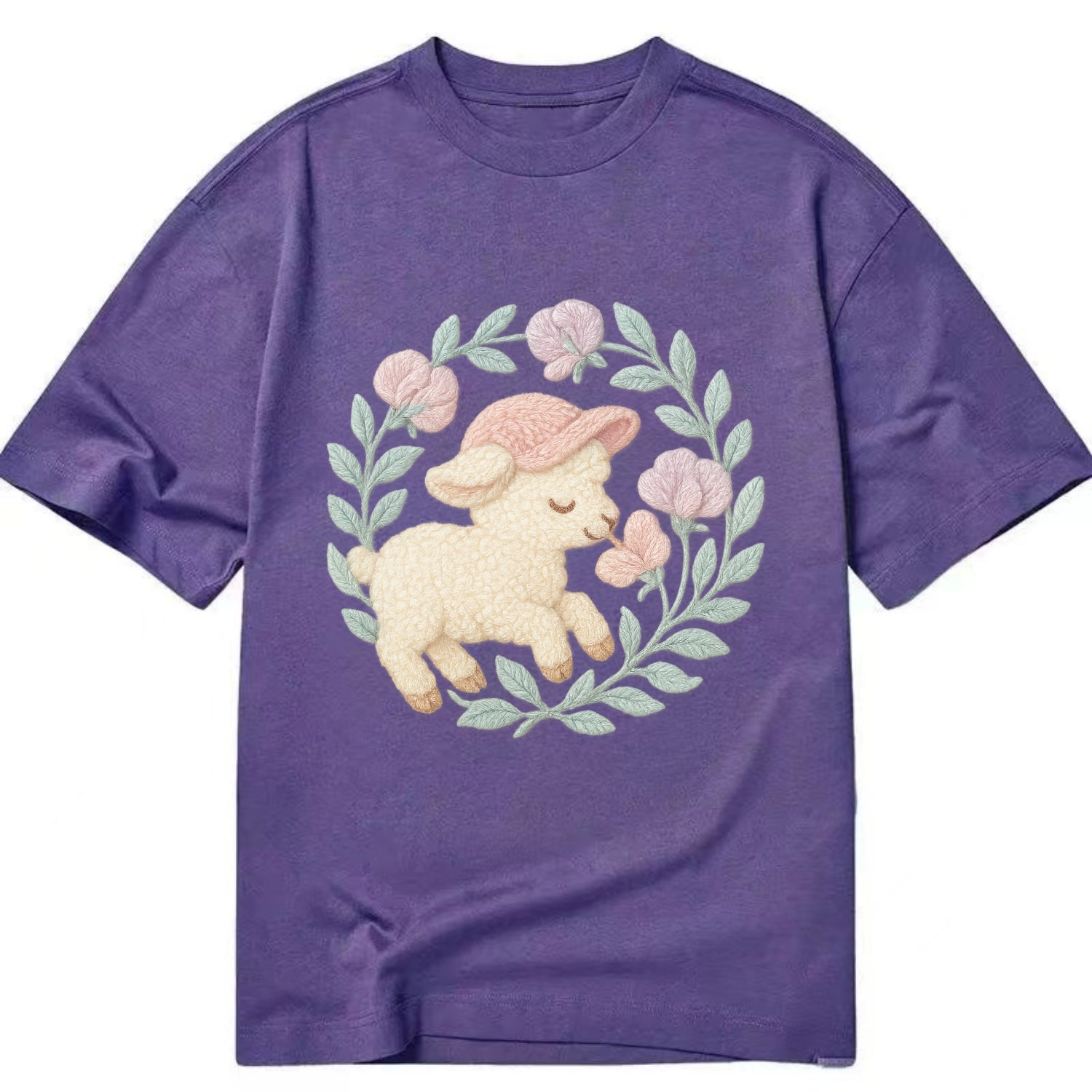 Lamb Sweet Peas  - Classic T-shirt - Purple