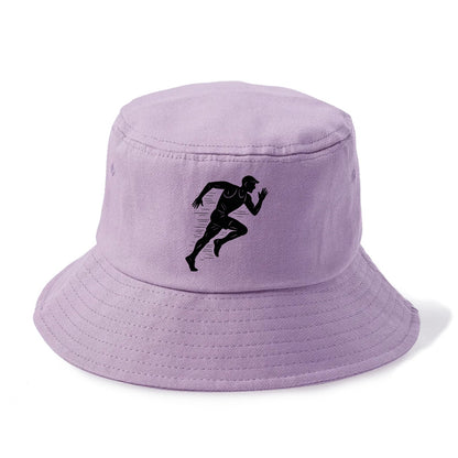 Runner in full stride sprinting - Bucket Hat - Purple