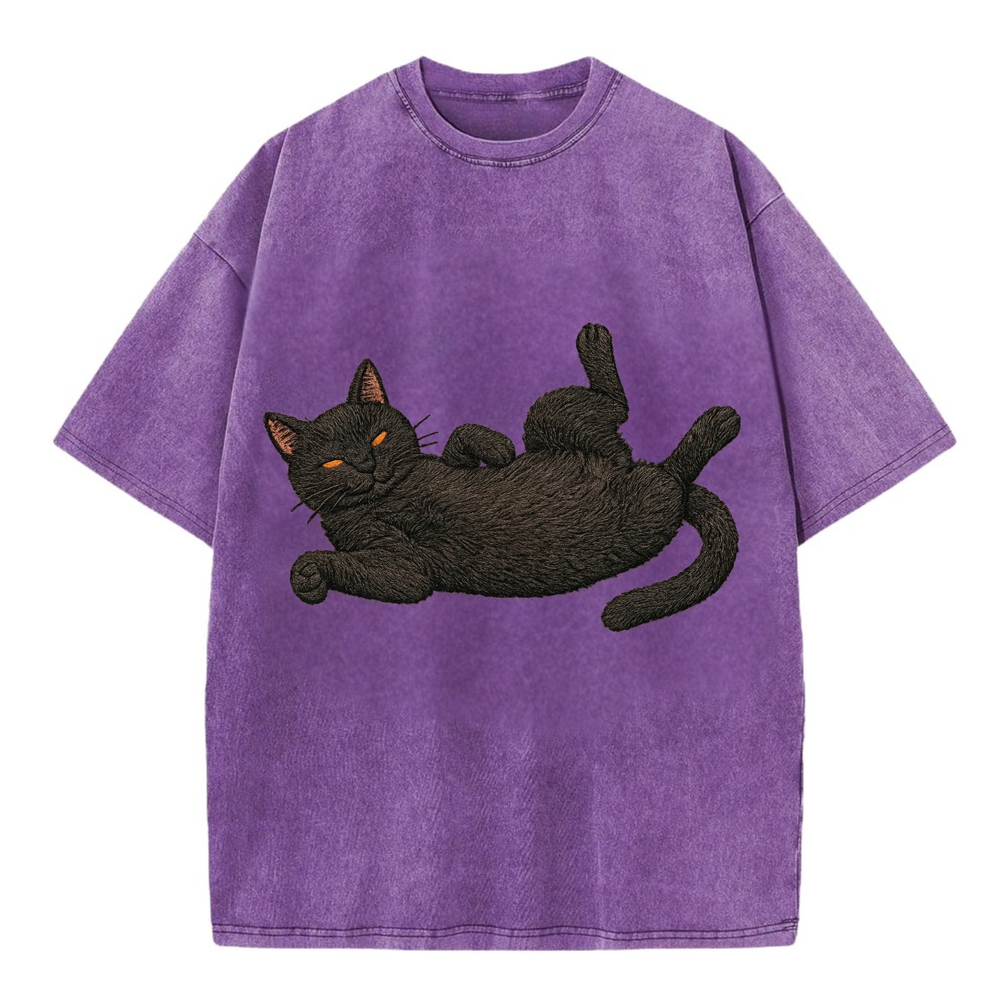 Bombay  fully relaxed sprawled out embro Vintage T-shirt - Purple