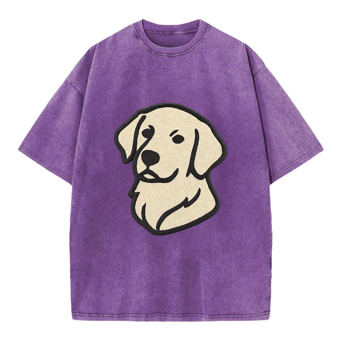Golden Retriever - Head tilt curious pos Vintage T-shirt - Purple
