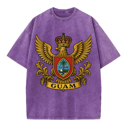 Guam Heritage Badge  - Vintage T-shirt - Purple