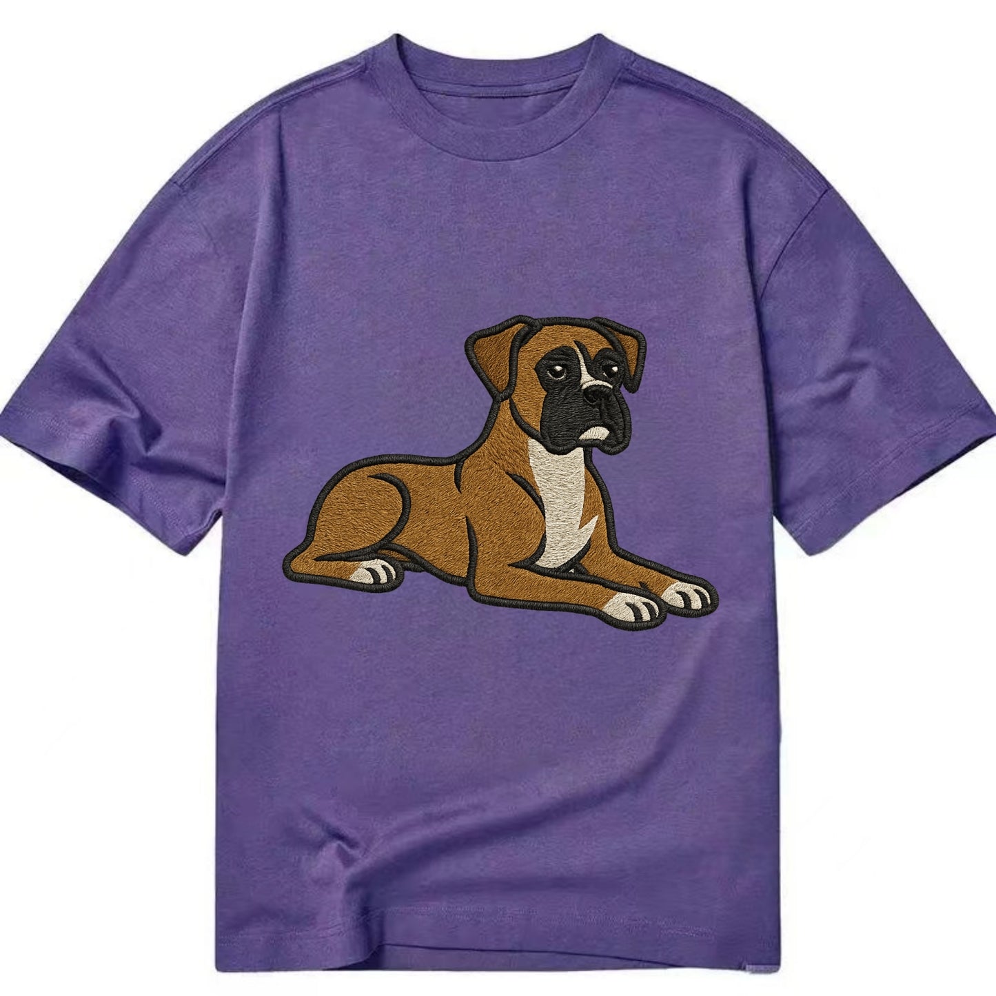Boxer - Fawn colored relaxed lying down Classic T-shirt - Purple