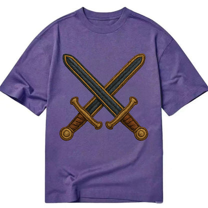 Crossed Swords  - Classic T-shirt - Purple