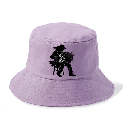 Accordion player street musician - Bucket Hat - Purple