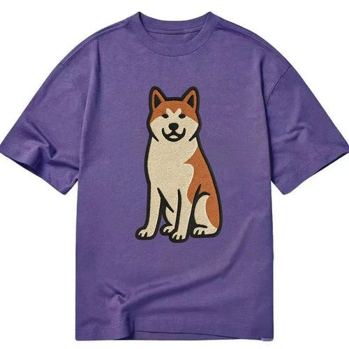 Akita - White and red sitting pose - Cla Classic T-shirt