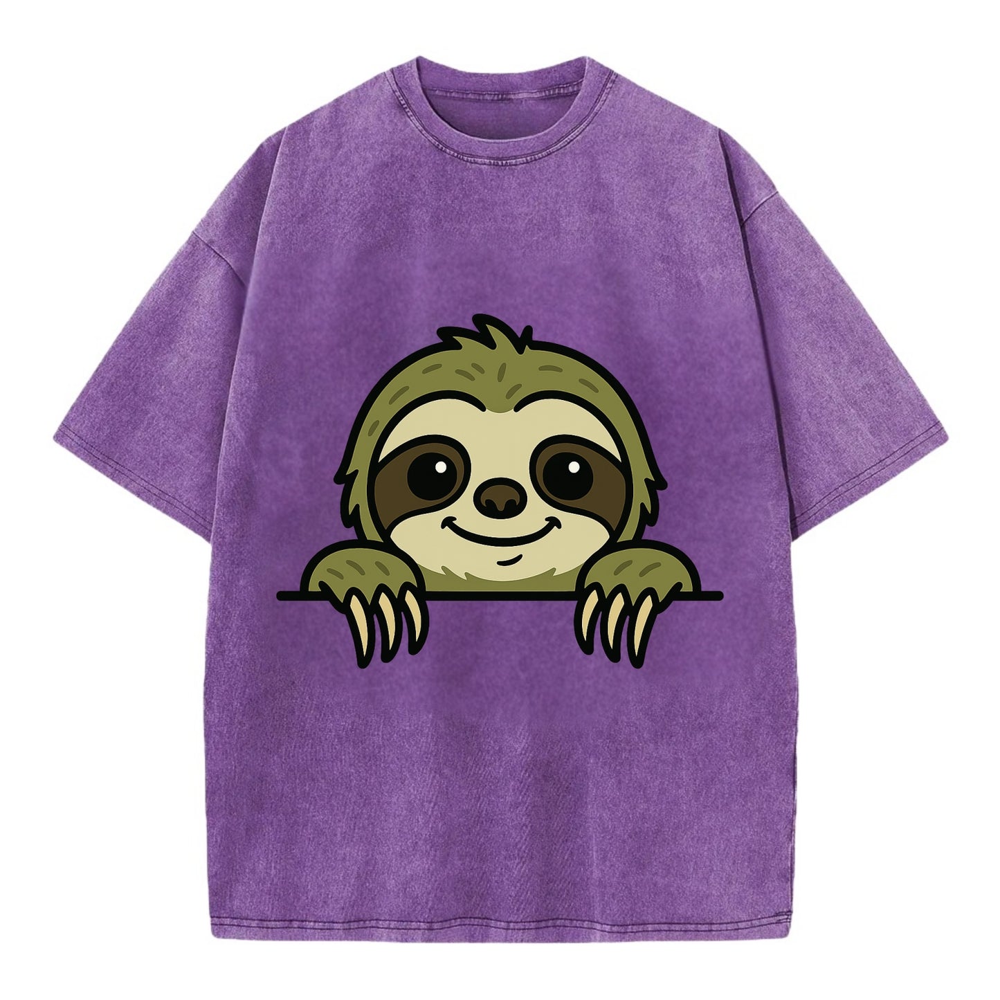 Sloth  - Vintage T-shirt - Purple
