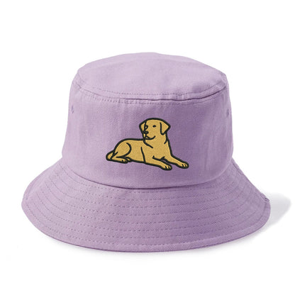 Labrador Retriever - Yellow lab relaxed Bucket Hat - Purple