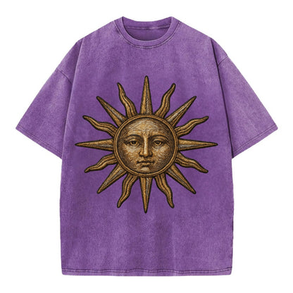 Sun Rays  - Vintage T-shirt - Purple