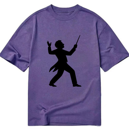 Conductor leading orchestra passionately - Classic T-shirt - Purple