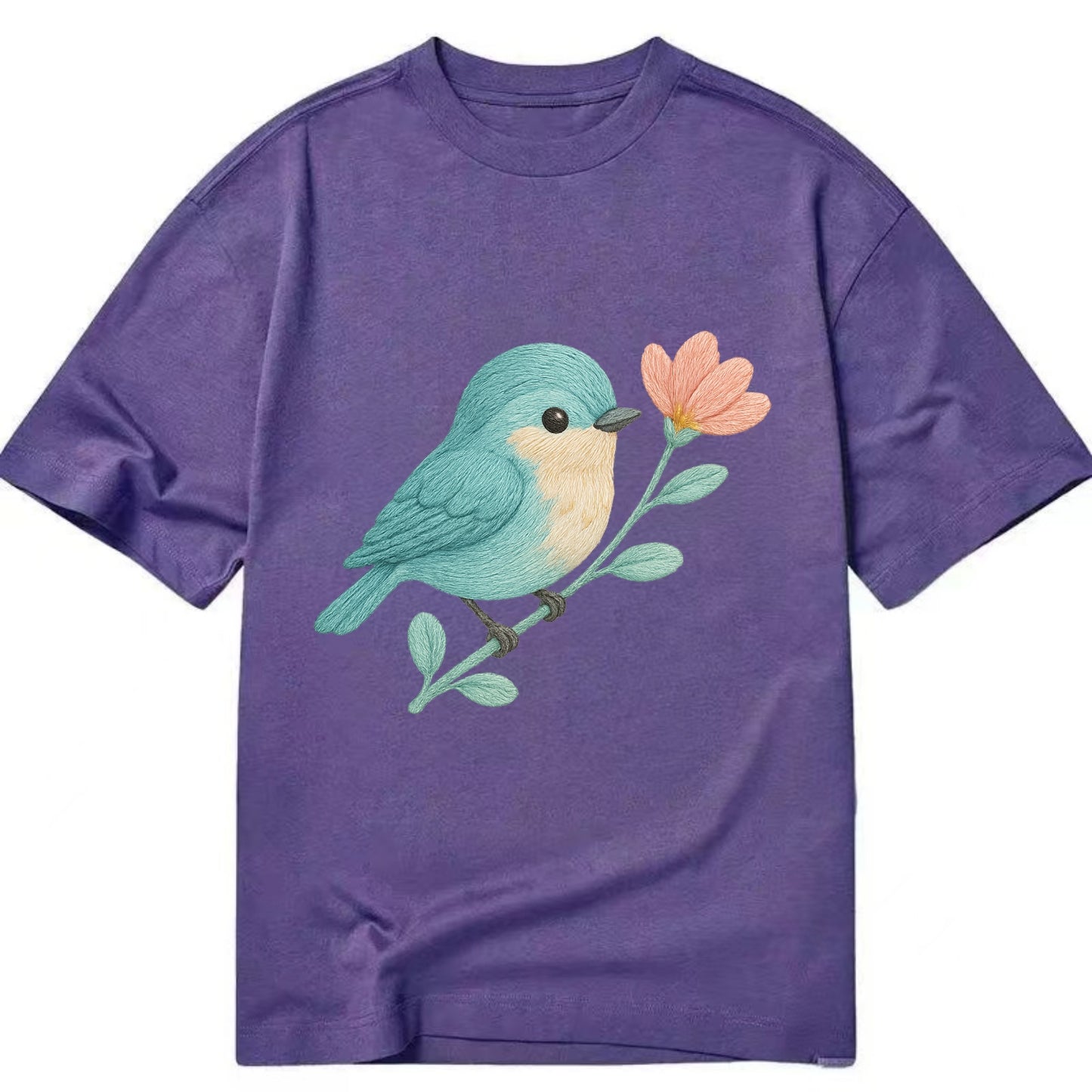 Aqua Chickadee - Classic T-shirt - Purple