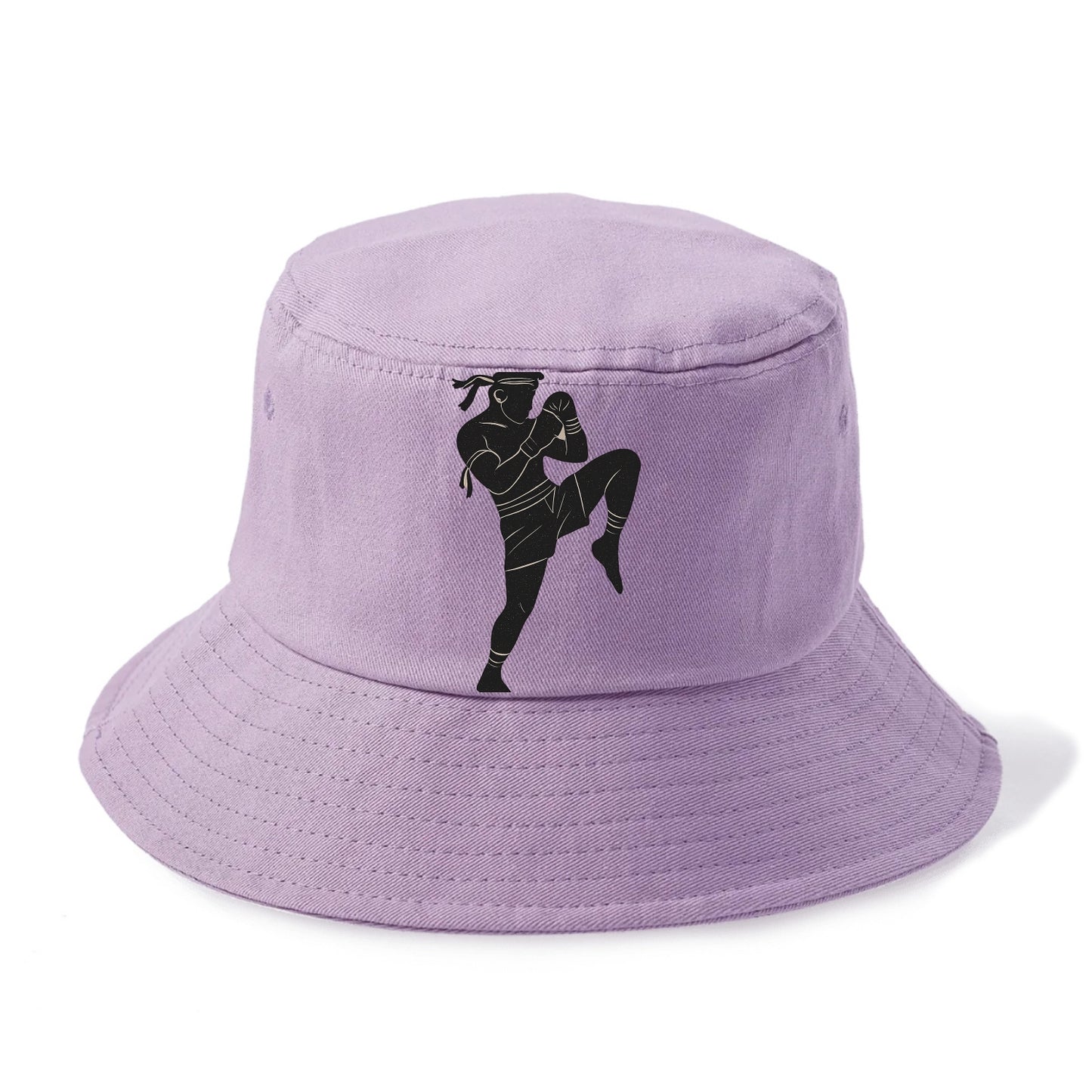 Muay Thai fighter with knee strike - Bucket Hat - Purple