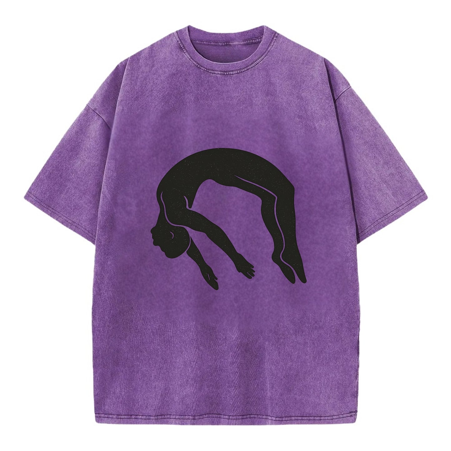 Gymnast doing a backflip - Vintage T-shirt - Purple