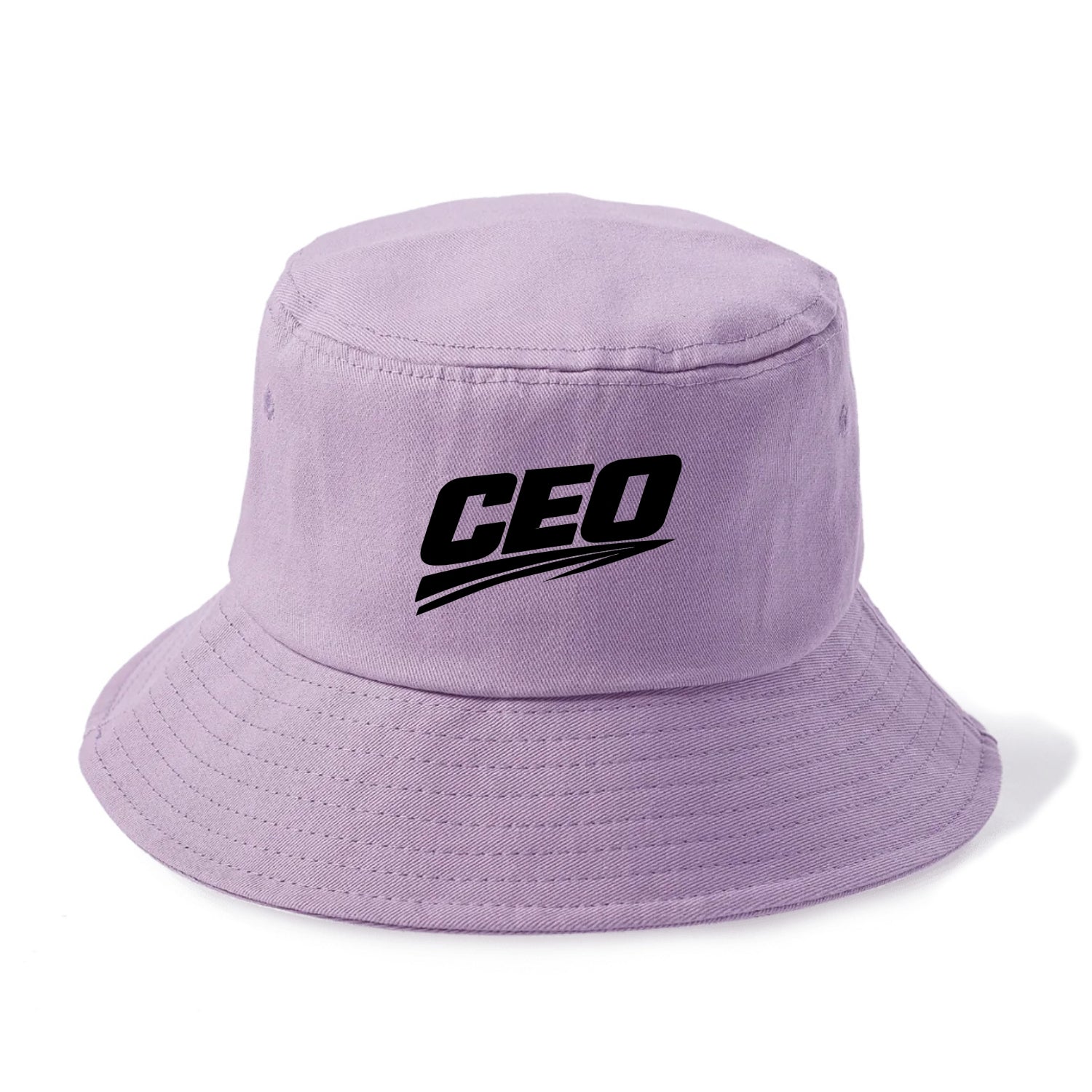 Bold typography design - "CEO" - chief executive, running things - Bucket Hat - Purple